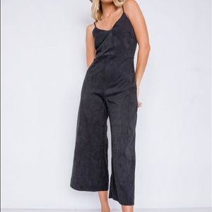 Black corduroy jumpsuit